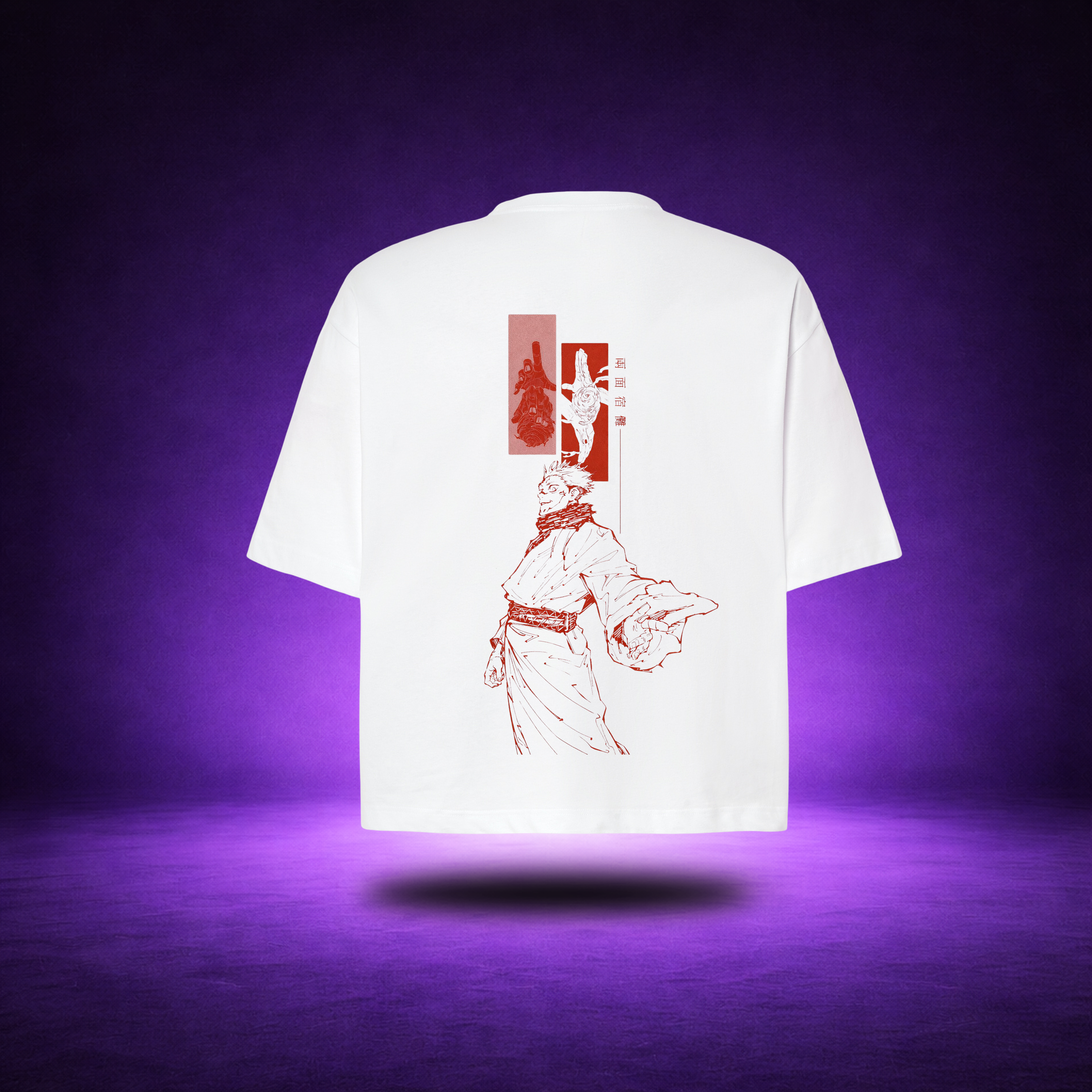 T-shirt Oversize Red Sukuna JJK - SHIKA™