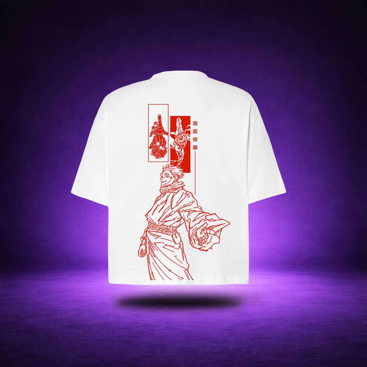 T-shirt Oversize Red Sukuna JJK - SHIKA™